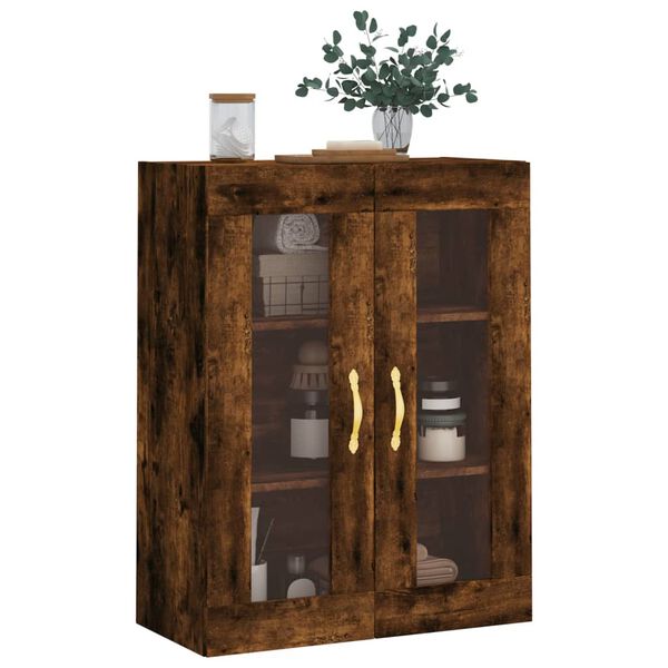 vidaXL Armoire murale ch&ecirc;ne fum&eacute; 69,5x34x90 cm