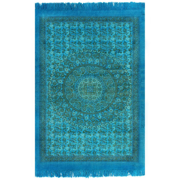 vidaXL Tapis Kilim Coton 120 x 180 cm avec motif Turquoise