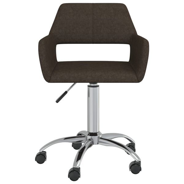 vidaXL Chaises pivotantes &agrave; manger lot de 6 marron fonc&eacute; tissu
