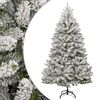 vidaXL Sapin de Noël artificiel à charnières avec neige floquée 270 cm