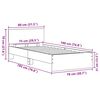 vidaXL Cadre de lit Ch&ecirc;ne noir 75 x 190 cm Bois d'ing&eacute;nierie