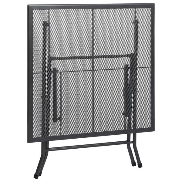 vidaXL Ensemble &agrave; manger de jardin 5 pcs Acier Anthracite