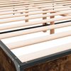 vidaXL Cadre de lit sans matelas ch&ecirc;ne fum&eacute; 120x200 cm