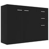 vidaXL Buffet noir 105x30x75 cm bois d'ingénierie