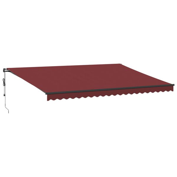 vidaXL Auvent r&eacute;tractable automatique avec LED bordeaux 500x350 cm