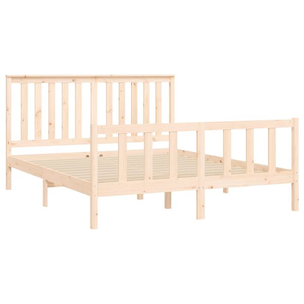 vidaXL Cadre de lit sans matelas 150x200 cm bois massif de pin
