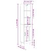 vidaXL Buffet haut Blanc brillant 34,5x34x180 cm Bois d'ing&eacute;nierie