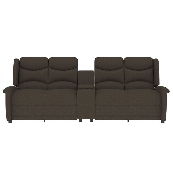 vidaXL Fauteuil de massage inclinable et porte-gobelet 4 places marron