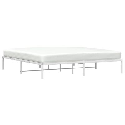 vidaXL Cadre de lit métal sans matelas blanc 200x200 cm