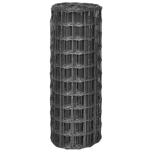 vidaXL Cl&ocirc;ture euro Acier 25 x 1 m Gris