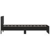 vidaXL Cadre de lit sans matelas avec t&ecirc;te de lit noir 90x200 cm