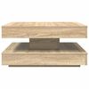 vidaXL Table basse rotative à 360 degrés chêne sonoma 70x70x34,5 cm