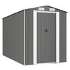 vidaXL Abri de jardin Gris clair 192x357x223 cm M&eacute;tal galvanis&eacute;