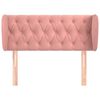 vidaXL T&ecirc;te de lit avec oreilles Rose 93x23x78/88 cm Velours