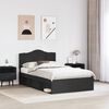 vidaXL Cadre de lit avec t&ecirc;te de lit Noir 120 x 190 cm Pin massif