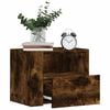 vidaXL Tables de chevet murales 2 pcs ch&ecirc;ne fum&eacute; 45x30x35 cm