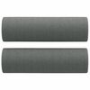 vidaXL Ensemble de canapés 3 pcs coussins gris foncé tissu