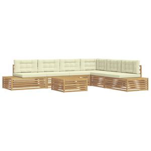 vidaXL 8 pcs Ensemble de canap&eacute;s d'ext&eacute;rieur Blanc