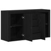 vidaXL Buffet Ch&ecirc;ne noir 120 x 36 x 69 cm Bois d'ing&eacute;nierie