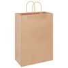 vidaXL Sacs en papier 50 pcs avec poign&eacute;es marron 32x17x44 cm