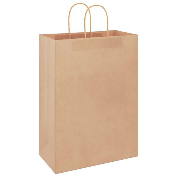 vidaXL Sacs en papier 50 pcs avec poign&eacute;es marron 32x17x44 cm