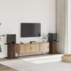 vidaXL Supports de haut-parleurs 2 pcs ch&ecirc;ne marron bois d'ing&eacute;nierie