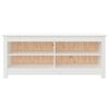 vidaXL Banc &agrave; chaussures Blanc 110x38x45,5 cm Bois de pin massif