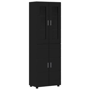vidaXL Haut Armoire FLORIN 60 x 35 x 182 cm Noir Bois d'ing&eacute;nierie