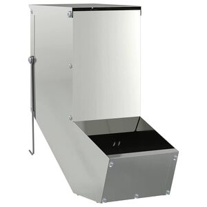 vidaXL Distributeur pour lapins Argent&eacute; 12,5 x 26 x 28,5 cm 1 kg