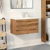 vidaXL Armoire lavabo avec bassin int&eacute;gr&eacute; ch&ecirc;ne artisanal