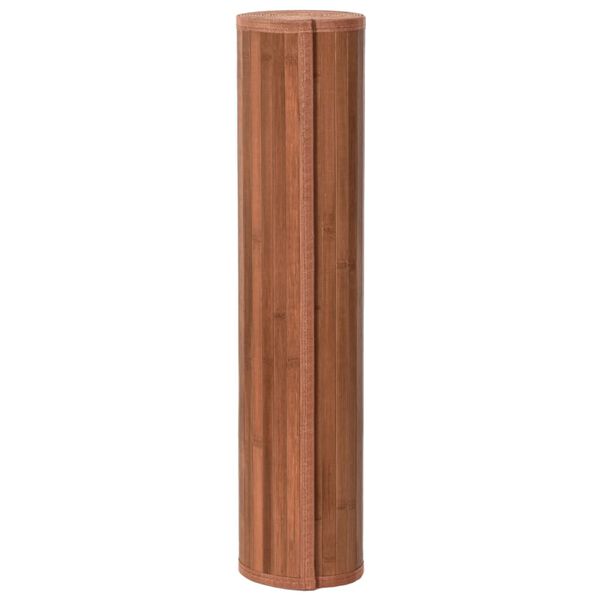 vidaXL Tapis rectangulaire marron 80x400 cm bambou