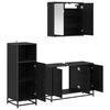 vidaXL Ensemble de mobilier de salle de bain 3 pcs Ch&ecirc;ne noir