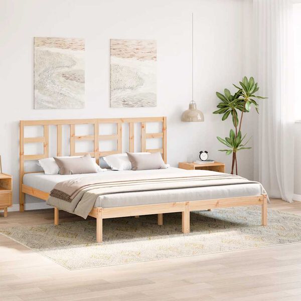 vidaXL Cadre de lit sans matelas 180x200 cm bois massif
