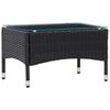 vidaXL Table basse Noir 60x40x36 cm R&eacute;sine tress&eacute;e