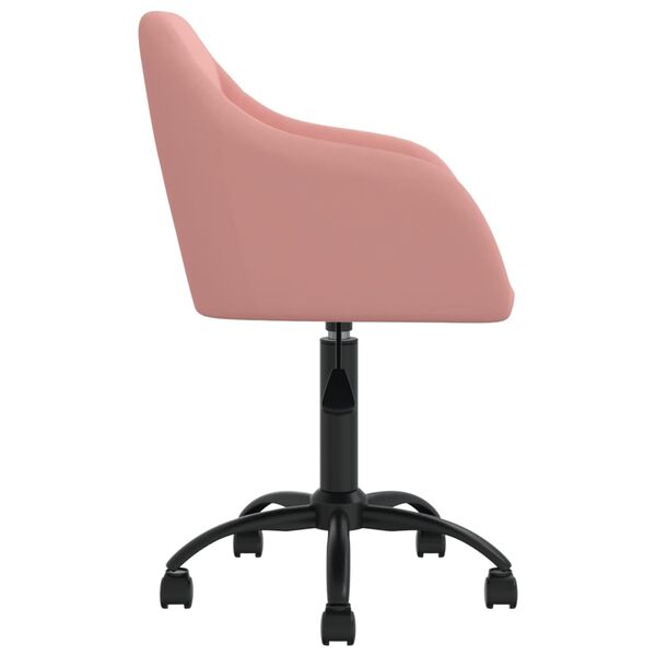 vidaXL Chaise pivotante de salle &agrave; manger Rose Velours