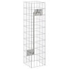 vidaXL Robinet Gabion 4 pi&egrave;ces Argent&eacute; 25 x 25 x 100 cm