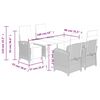 vidaXL Ensemble &agrave; manger de jardin avec coussins 5pcs Beige poly rotin