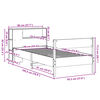vidaXL Lit biblioth&egrave;que sans matelas 90x190 cm bois de pin massif