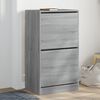 vidaXL Armoire &agrave; chaussures 2 tiroirs rabattables sonoma gris