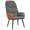 vidaXL Chaise de relaxation avec tabouret Gris clair Tissu