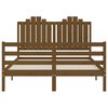 vidaXL Cadre de lit sans matelas marron miel 140x190 cm bois massif