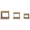 vidaXL Table basse 3 pcs Ch&ecirc;ne artisanal Bois d'ing&eacute;nierie