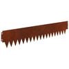 vidaXL Bordure de Pelouse 20 pc 103 x 20 cm Acier Rouill&eacute;