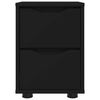 vidaXL Tables de chevet 2 pcs Noir 30,5 x 30 x 43 cm Bois d'ing&eacute;nierie