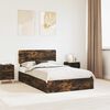 vidaXL Lit de Rangement Ch&ecirc;ne fum&eacute; 120 x 190 cm Bois d'ing&eacute;nierie
