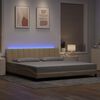 vidaXL Cadre de lit sans matelas Hanko cr&egrave;me 200x200 cm tissu