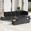 vidaXL Ensemble de canap&eacute; de jardin 9 pcs Noir