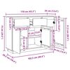 vidaXL Buffet avec tiroir Brun cire 110 x 34 x 75 cm Pin massif