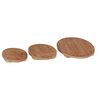 vidaXL Tabouret &agrave; Plantes 3 pc Naturel 29 x 29 x 3,5 cm Bois d'Acajou