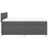 vidaXL Sommier &agrave; lattes de lit avec matelas Gris fonc&eacute; 140x200cm Tissu